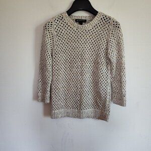 Ladies Petite SZ PS Inc Off White Metallic Sweater
